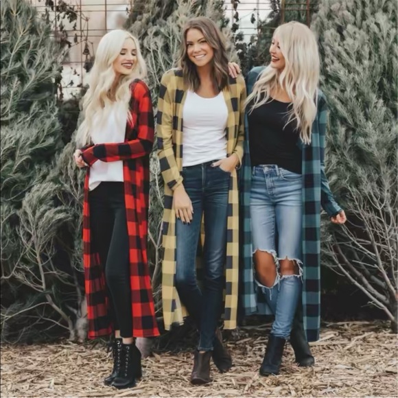 Jackets & Blazers - 🦬♥️ Buffalo Cardigan Duster Red and Black. Size Small. ♥️🦬